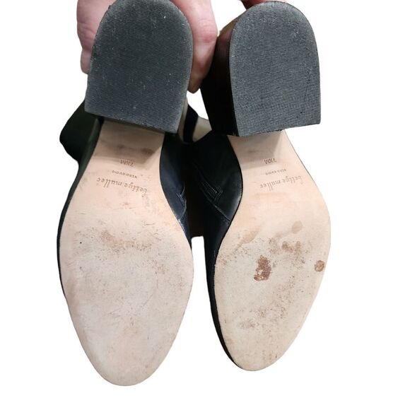 Bettye Muller Nominee black leather back cut out ankle booties 7.5 - Picture 3 of 6